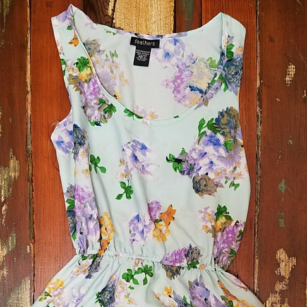 Beautiful floral Dress mint green Sz S - Picture 2 of 5